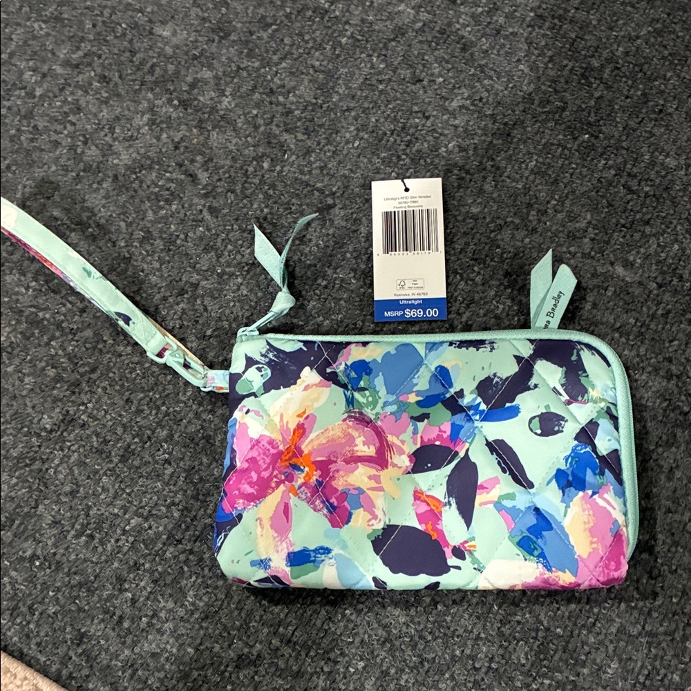 🌻 2/$25 - Vera Bradley FLOATING BLOSSOMS Slim Wristlet